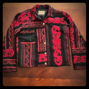 Chicos embroidered and beaded jacket. Like new